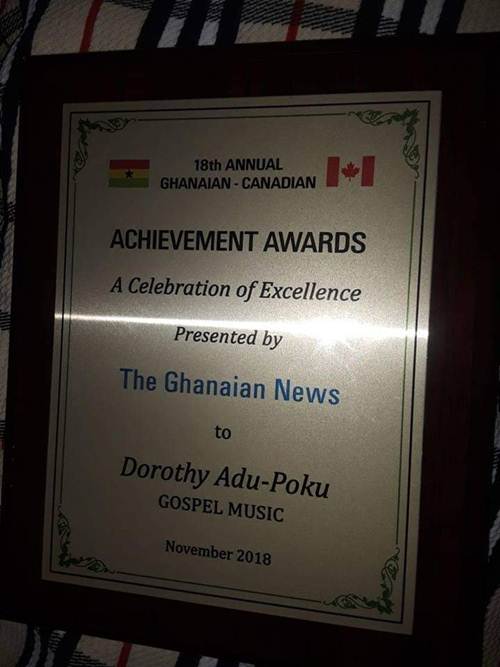 Gospel Singer Dorothy Adu Poku Bags Achievement Award (Throw Back)